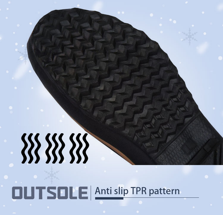 Warm mid calf Outdoor waterproof snow boots for men