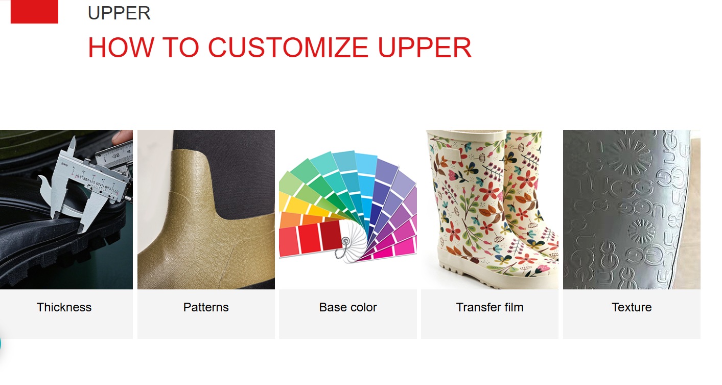 best rubber rain boots customization service from Trenboo