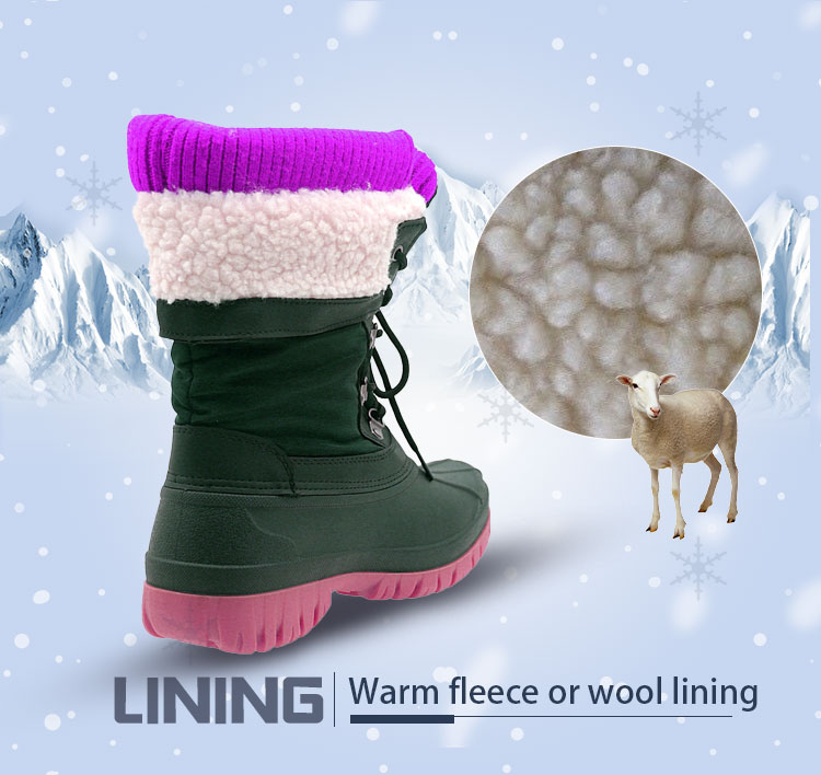 Women TPR shell snow boots supplier