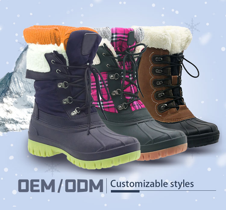 Women TPR shell snow boots supplier
