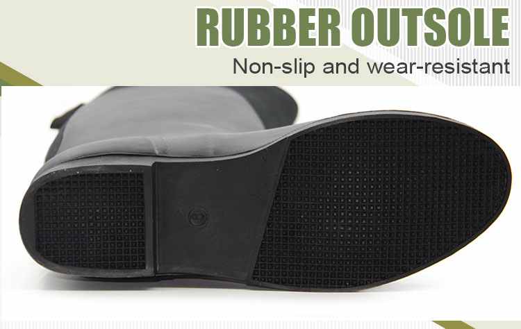 High Tube Neoprene Lined Waterproof Rubber Rain Boots for Women