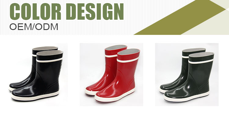 Custom lining unisex rubber boots for summer winter wear