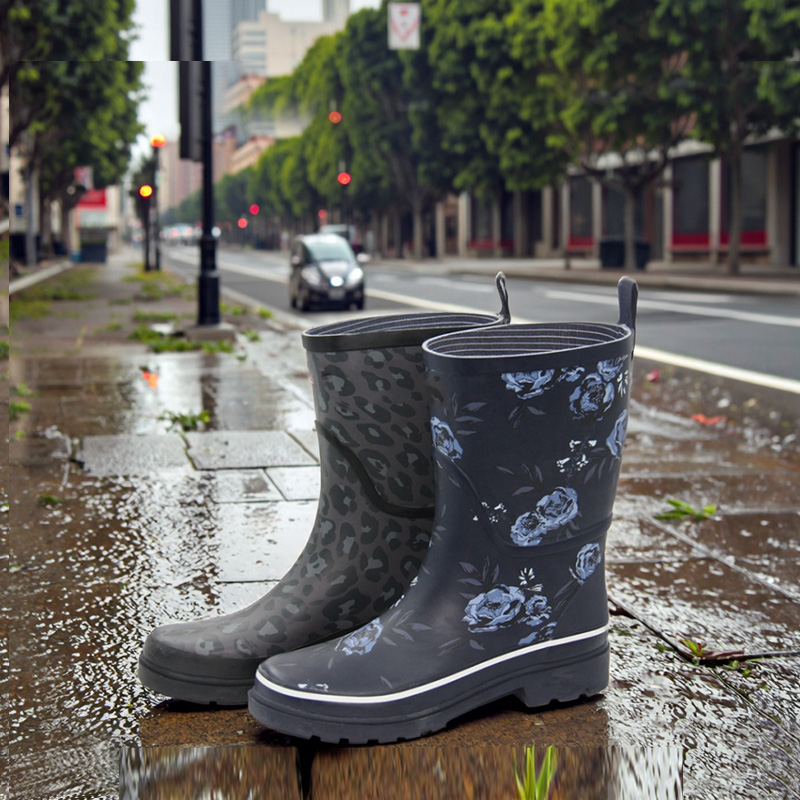 OEM print patterns ladies rubber wellington boots