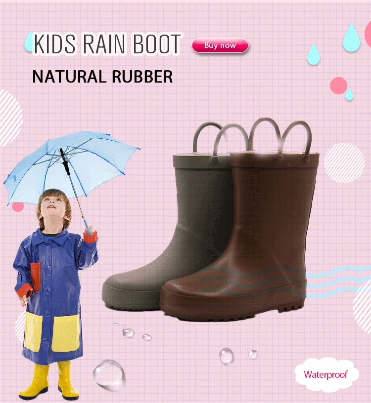 Fait à la main couleur solide enfant imperméable avec poignées 