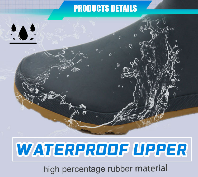 Women rubber chelsea boots with heel