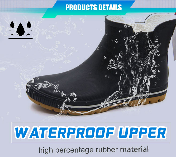 Custom Height Grid Print Snow Rain Boots for Women Wholesale
