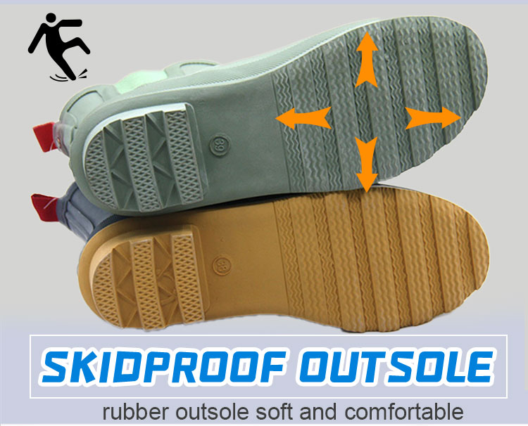 Women rubber chelsea boots with heel