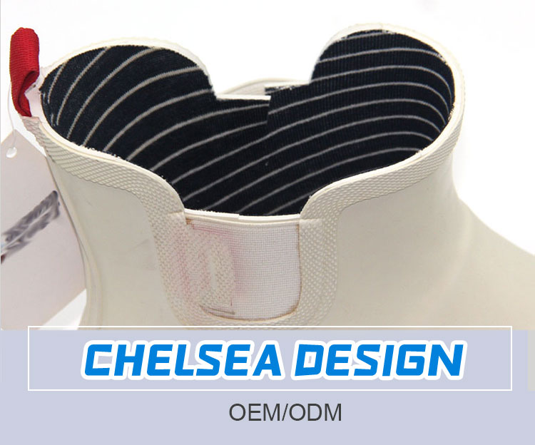 Women rubber chelsea boots with heel