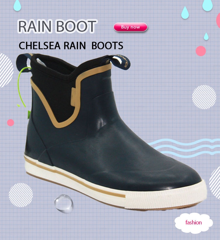 カスタムブランドロゴの男性のための足首雨ブーツ