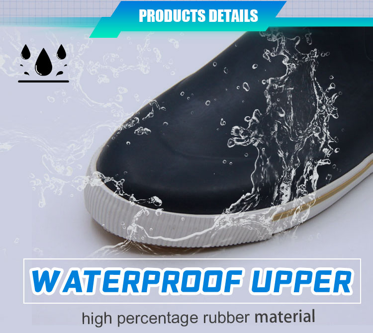 カスタムブランドロゴの男性のための足首雨ブーツ