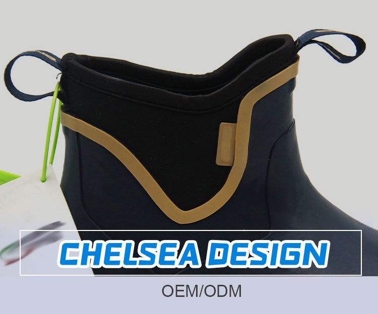 カスタムブランドロゴの男性のための足首雨ブーツ