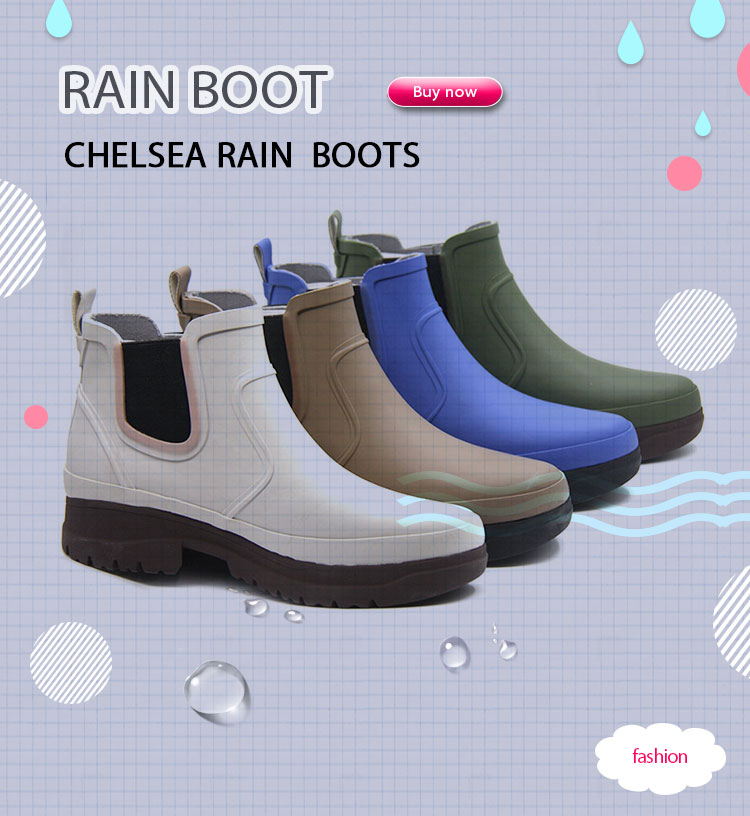 OEM Private Label Männer Frauen Knöchel Chelsea Regenstiefel 