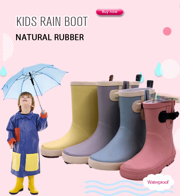 Logotipo OEM Gusset niños Gumboots ligeros para niños pequeños