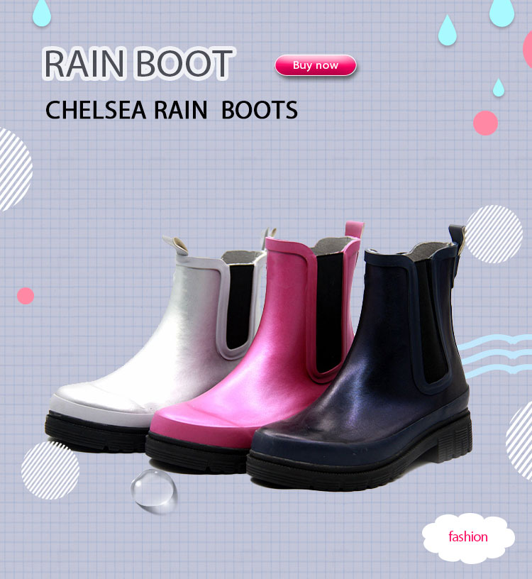 Lungo elastico banda gomma Chelsea pioggia stivali per le donne all'ingrosso
