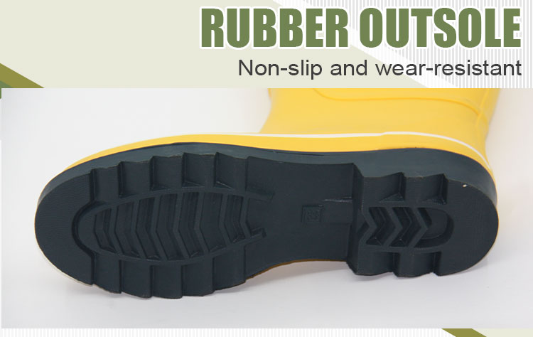 Women's mid calf solid rubber boots