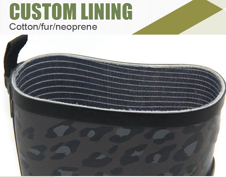 Custom Printed Women's Waterproof Wellington Rain Boots