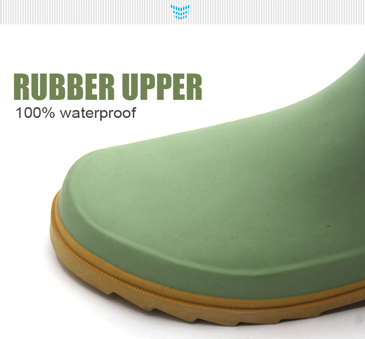 Men's waterproof ankle high rubber gumboots