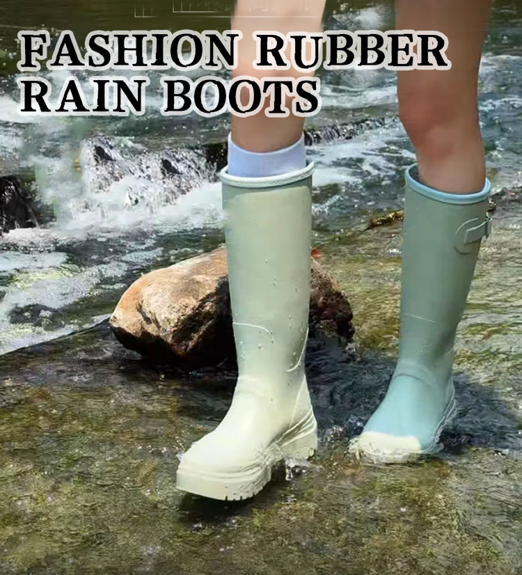B2B Wholesale Classic Bright-Colored Knee High Gumboots
