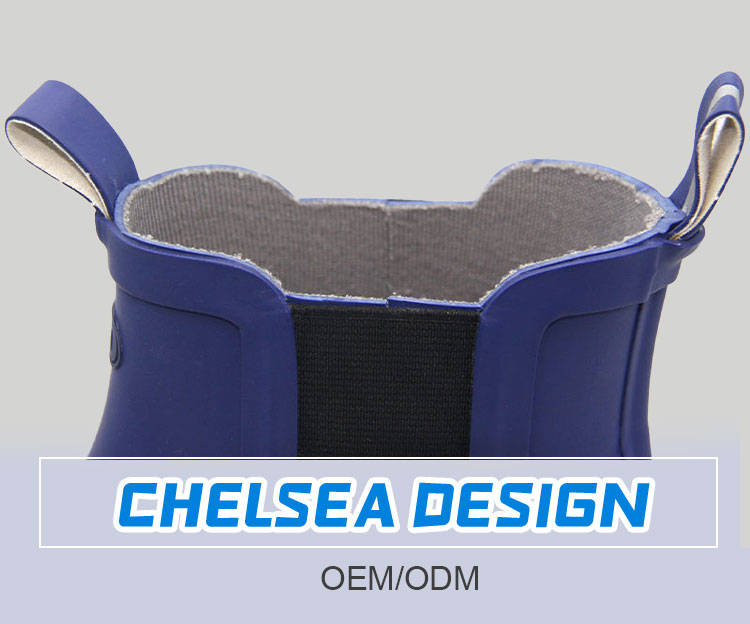 Customized brand logo Rubber Wellington Gumboots