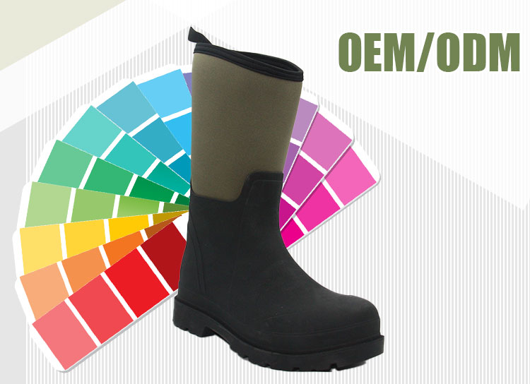 Wholesale Middle Height Neoprene Mud Wellington Boots