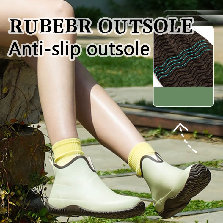 Botas de lluvia con estilo de corte bajo para mujeres