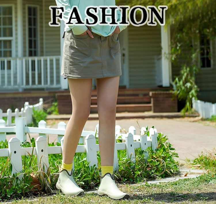 Botas de lluvia con estilo de corte bajo para mujeres