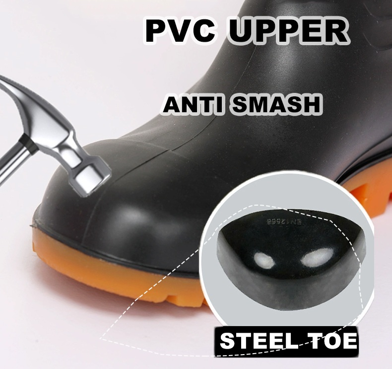 OEM Mid-Calf & High-Calf Steel Toe Anti-Impact PVC Boots