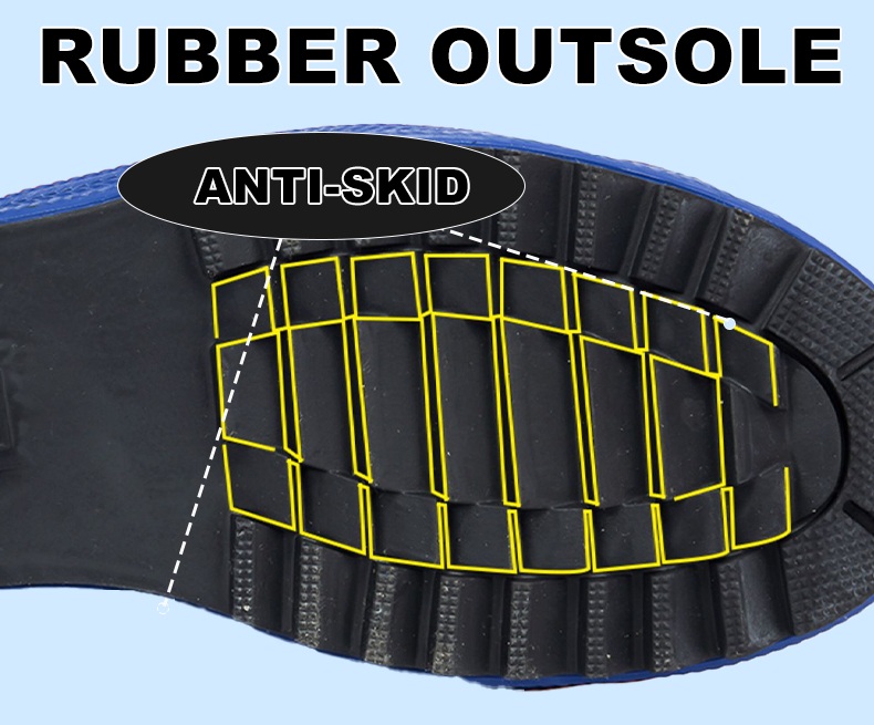 Waterproof Slip-Resistant Safety Rubber Rain Boots