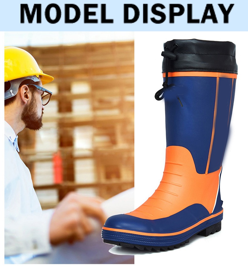 Waterproof Slip-Resistant Safety Rubber Rain Boots