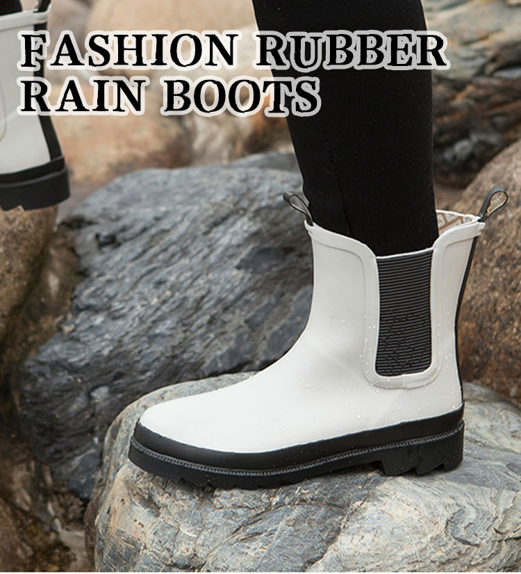 OEM stilvolle wasserdichte rutschfeste Gummi Wellington Stiefel