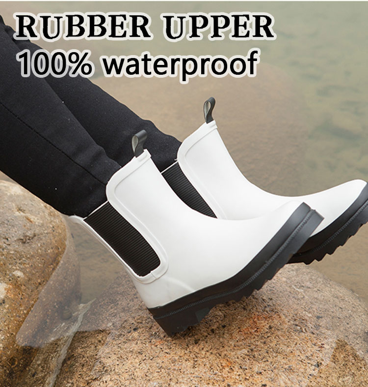 OEM stilvolle wasserdichte rutschfeste Gummi Wellington Stiefel