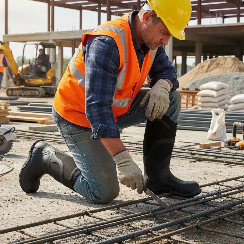 OEM Anti-Smash Roller Sole Steel Toe Safety Boots