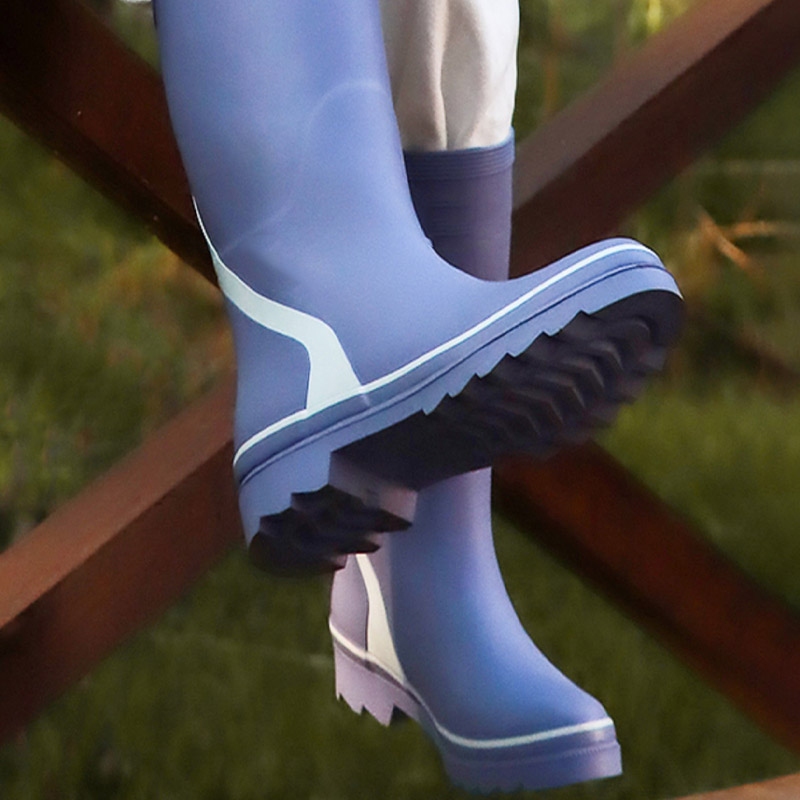 Women’s British Style High-Heel Wellington Rain Boots