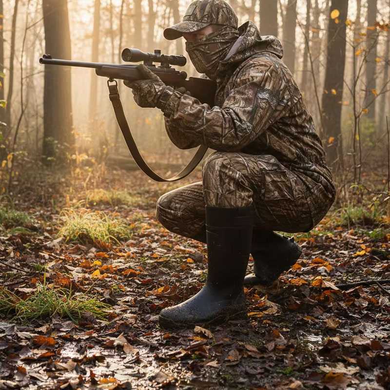 الركبة عالية الرجال في الهواء الطلق نيوبرين ويلينغتون الطين الأحذية