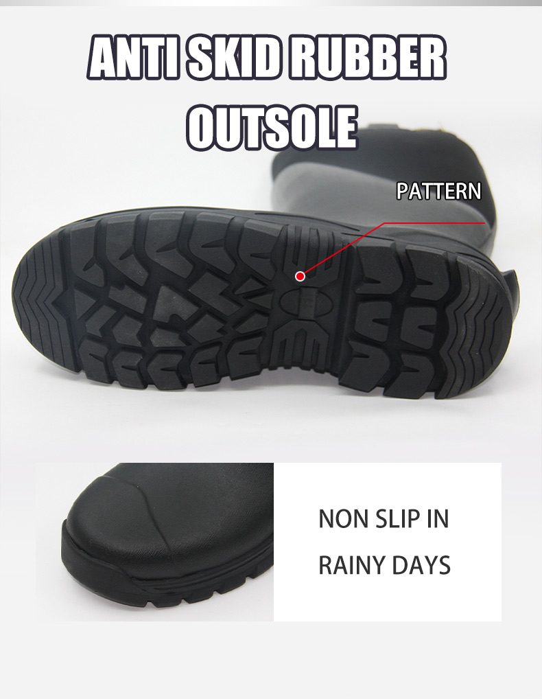 الركبة عالية الرجال في الهواء الطلق نيوبرين ويلينغتون الطين الأحذية