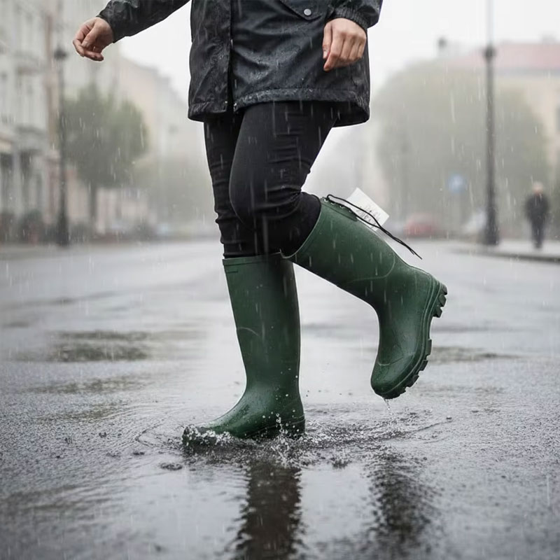 Customizable Color Women's Mid-Calf Rubber Rain Boots
