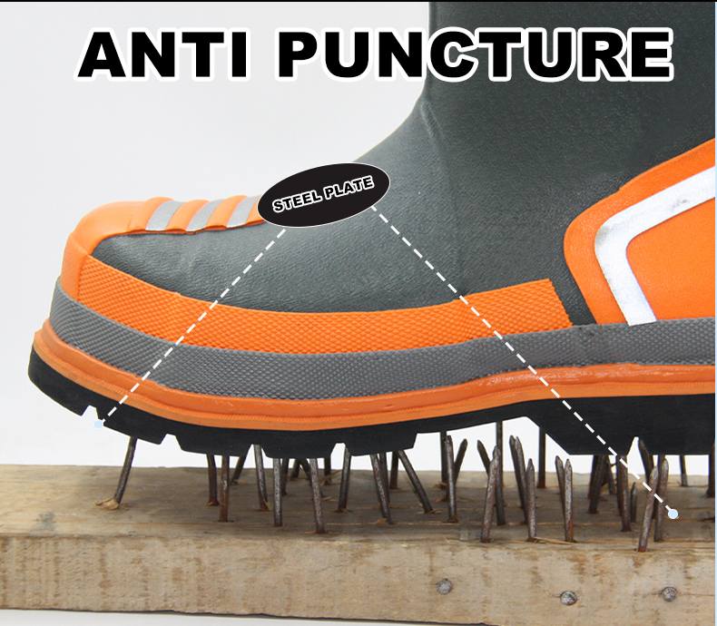 Steel Toe Waterproof Rubber Mining Boots
