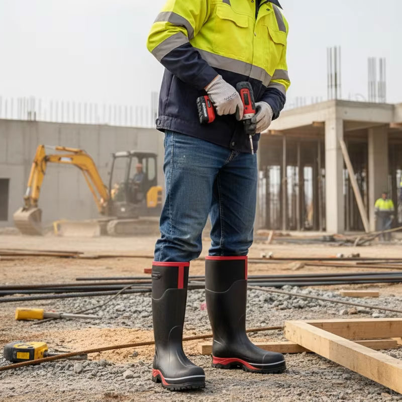 CE certificado impermeable SRC Botas de trabajo antideslizantes