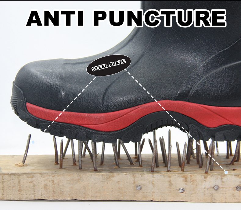 CE certificado impermeable SRC Botas de trabajo antideslizantes