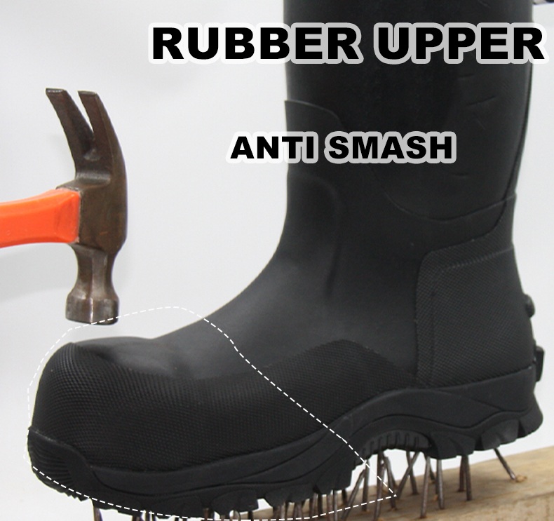 Wholesale Custom Waterproof Neoprene Warm Anti Punction Safety Gumboots 