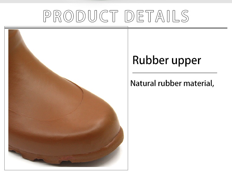 Fashionable Ladies Mid-Calf Heel Rubber Boots
