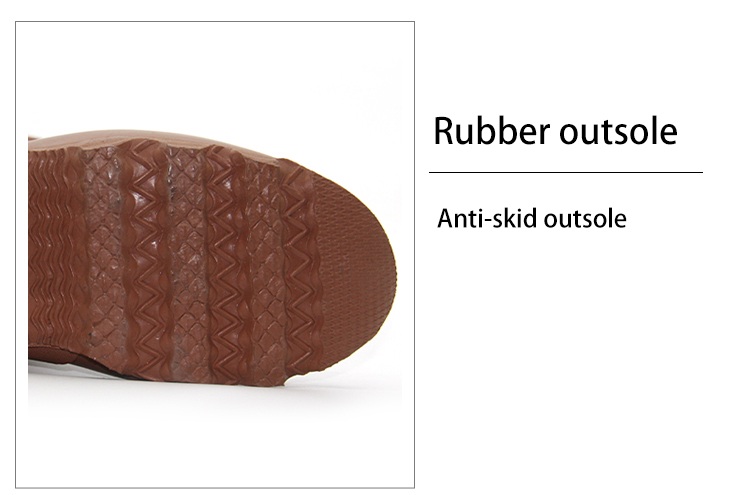 Fashionable Ladies Mid-Calf Heel Rubber Boots
