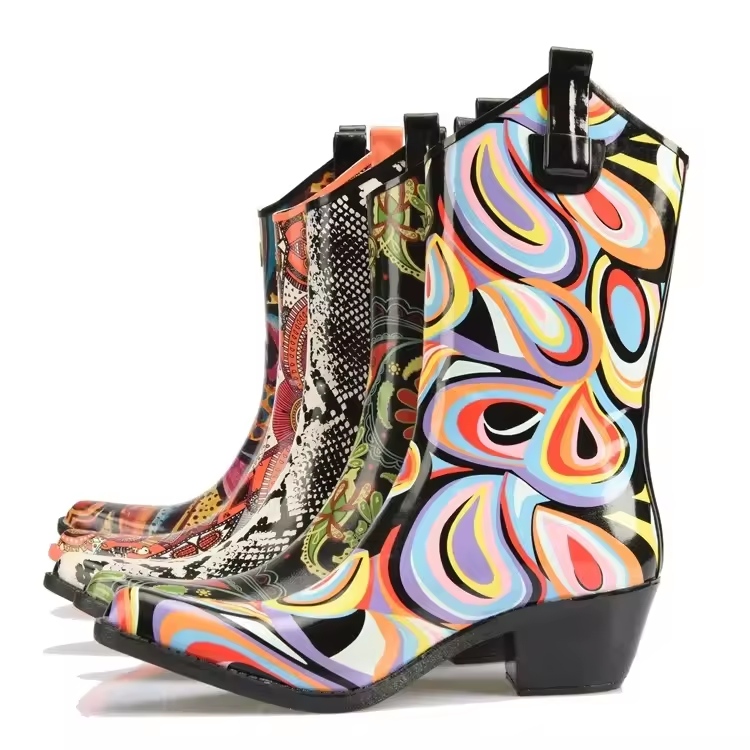 Rubber Cowboy Rain Boots Wholesale - Durable & Fashionable