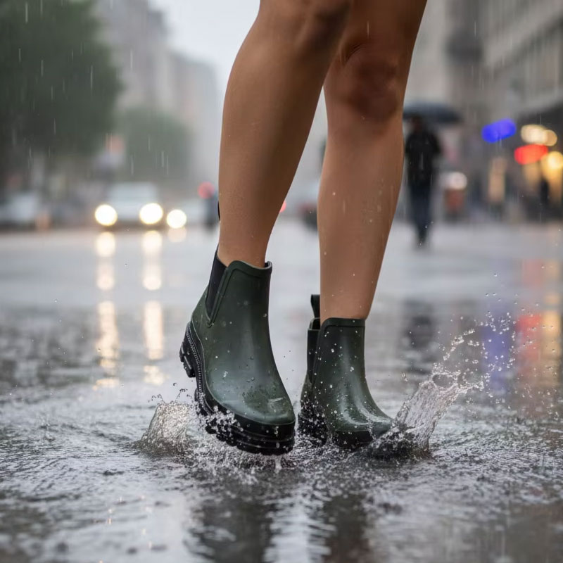 Mode dernière botte de pluie en caoutchouc Chelsea pour les femmes en gros