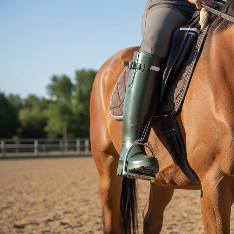 Custom rubber horse riding boots