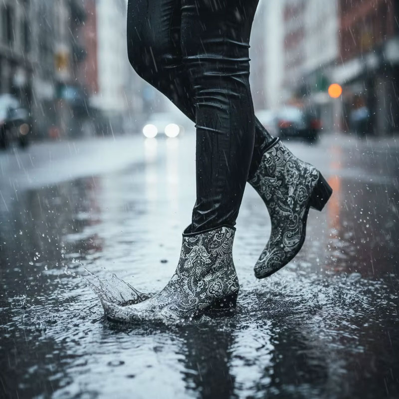 Maßgeschneiderte Einfarbe kurze Westliche Gummi Regenstiefel Maßgeschneiderte Einfarbe kurze Westliche Gummi Regenstiefel