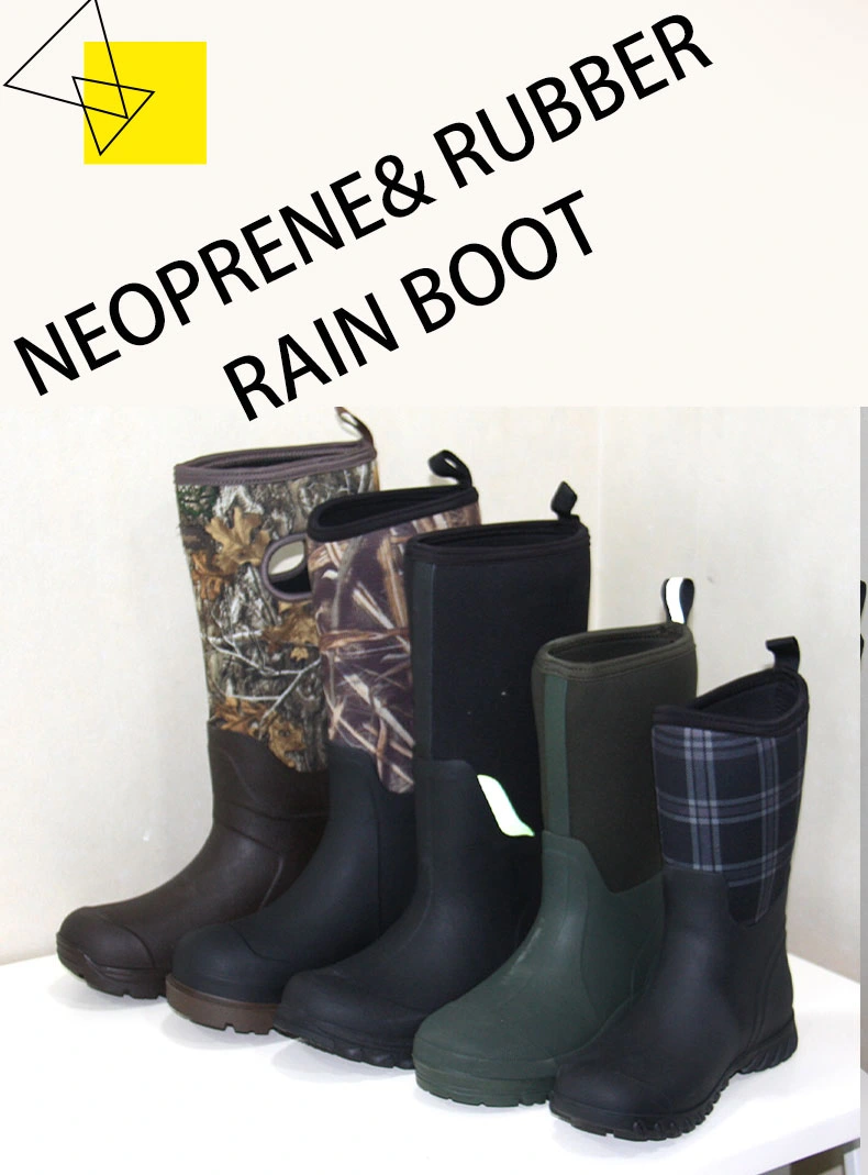 Waterproof Neoprene Camo Hunting Rubber Rain Boots