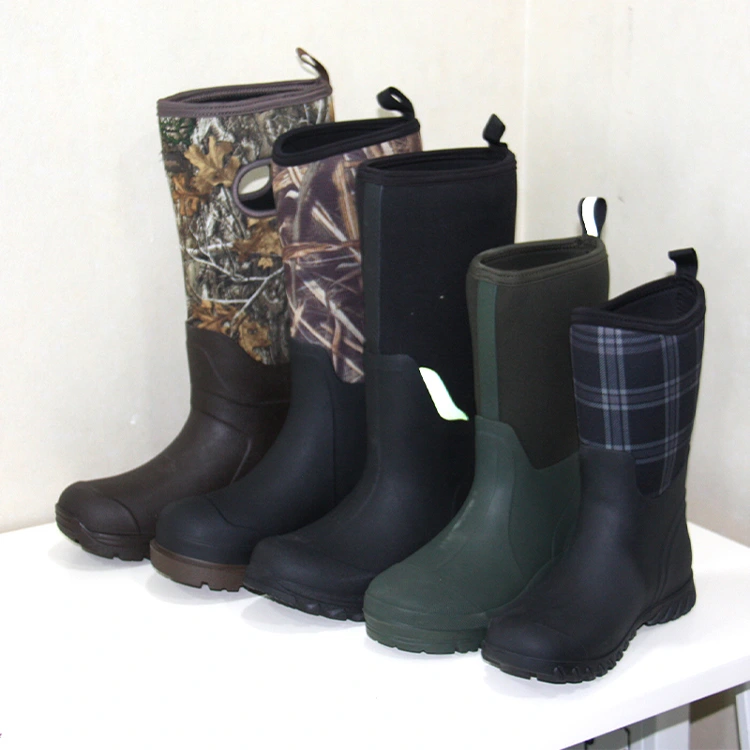 Waterproof Neoprene Camo Hunting Rain Boots
