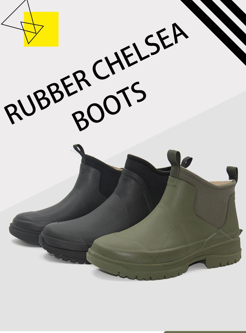 Neoprene collar wide fit ankle Chelsea wellies