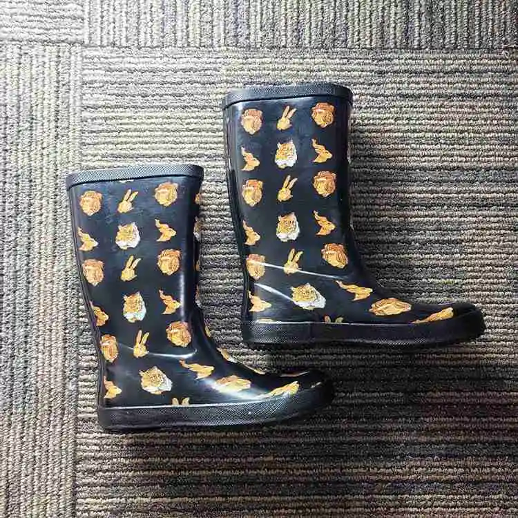 Chinese Fad Print Waterproof Children Wellies